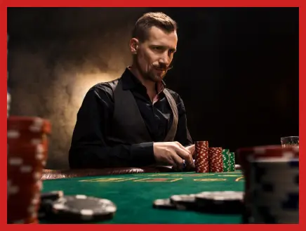 poker player sitting at the table